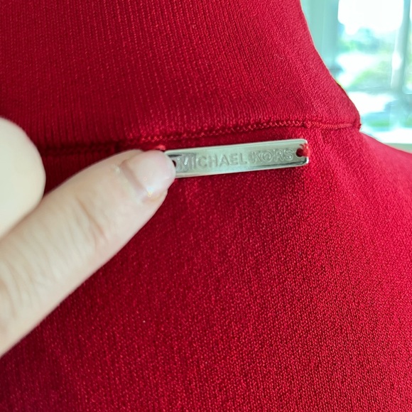 Red ribbed Michael Kors dress size small (0121) - Picture 4 of 5